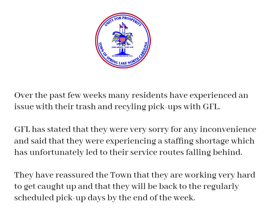 gfl-delays-for-trash-and-recycling-pick-ups-town-of-spring-lake